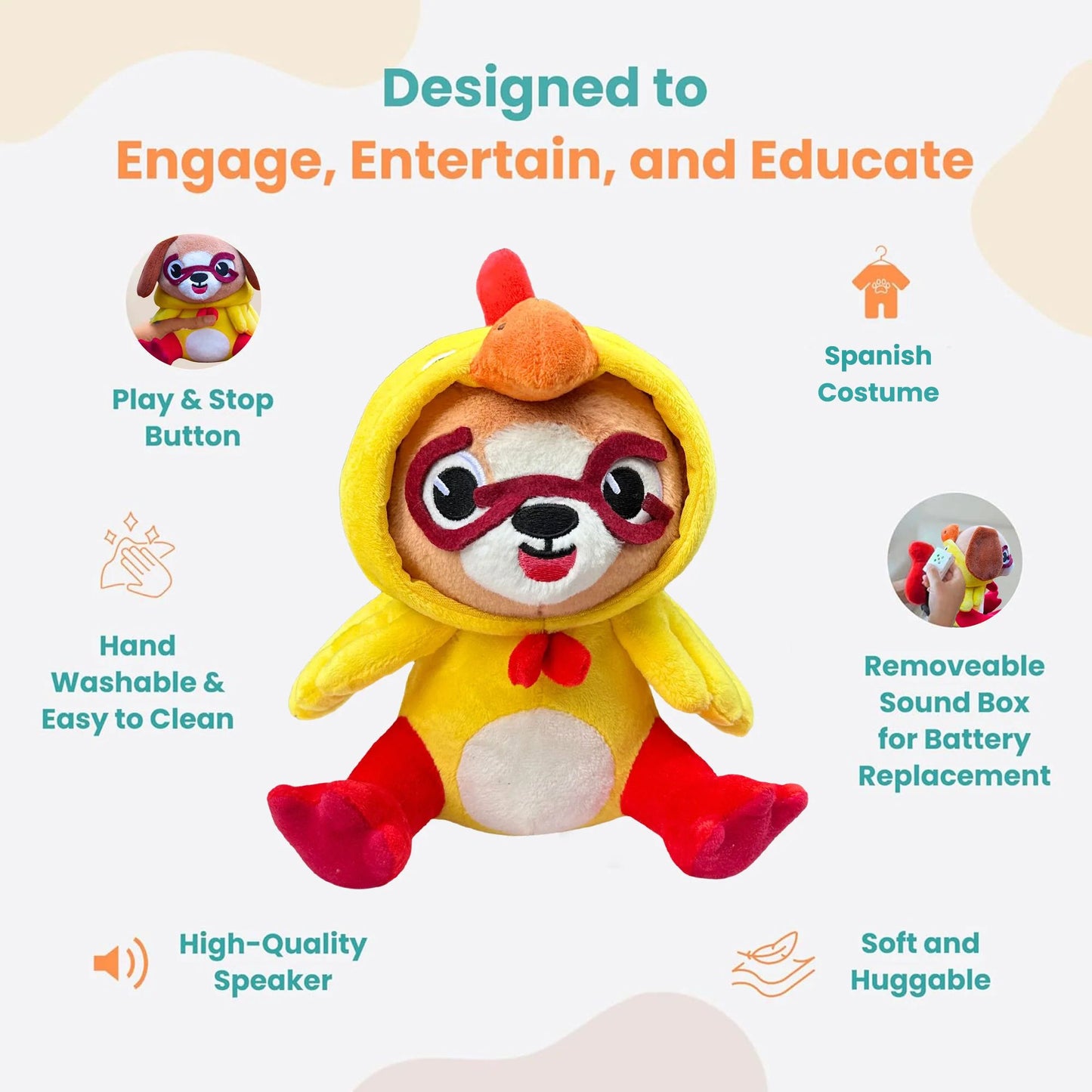 Spanish  Singing Plush Toy