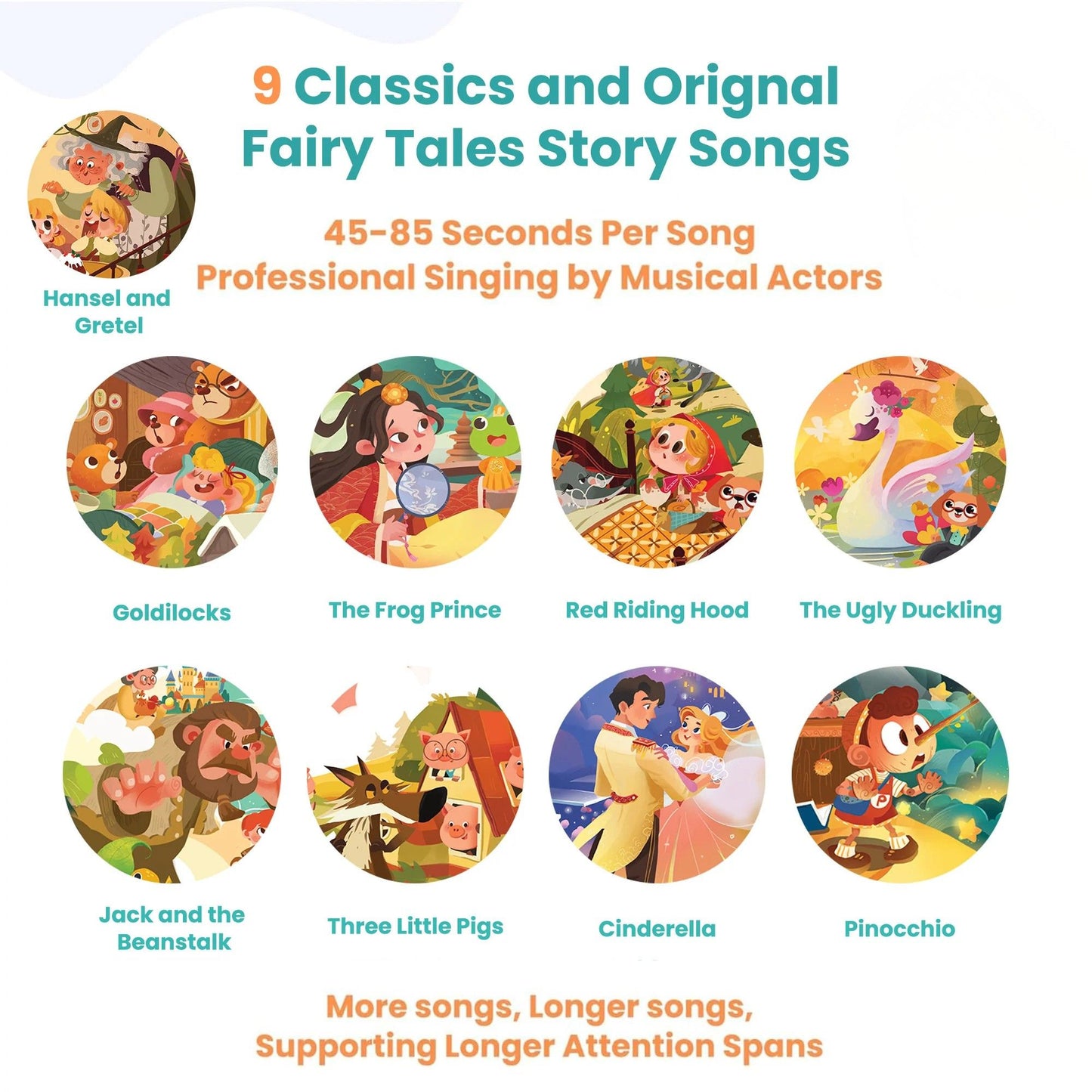 9 Fairy Tale Songs Children's Sound Book